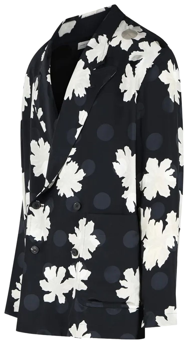 Dries Van Noten Sparse Flower Print Shirt Black