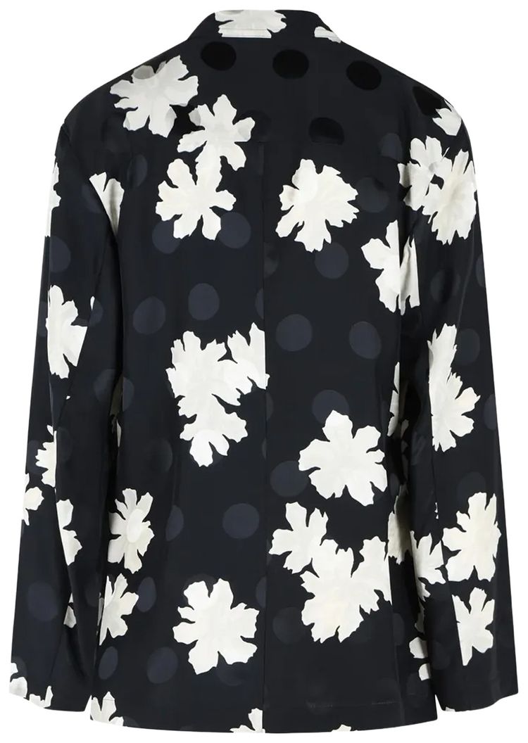 Dries Van Noten Sparse Flower Print Shirt Black