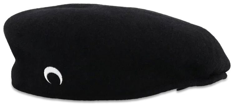 Marine Serre Felted Wool Beret Black