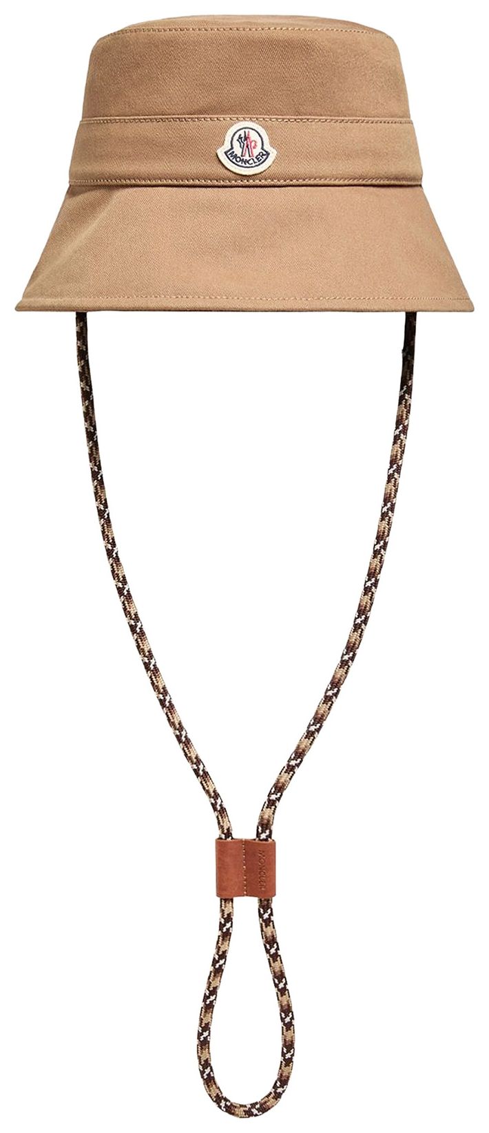 Moncler Drawstring Cord Bucket Hat Beige