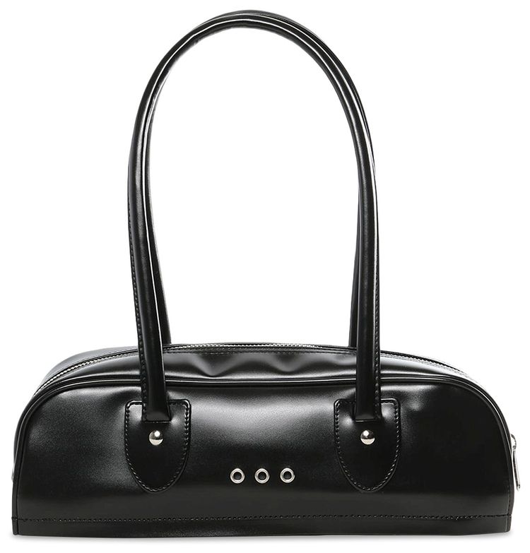 Comme des Garcons Zipped Leather Bag Black