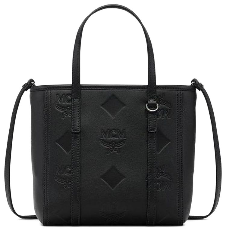 MCM Toni Leather Mini Shopper Black