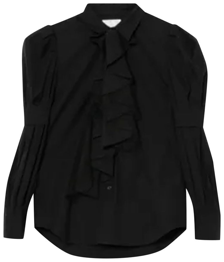 Comme des Garcons Noir Dramatic Voluminous Ruffle Blouse Black