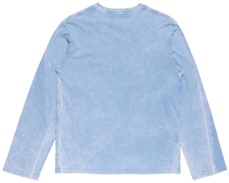 Acne Studios Logo Long Sleeve T Shirt Dirty Blue