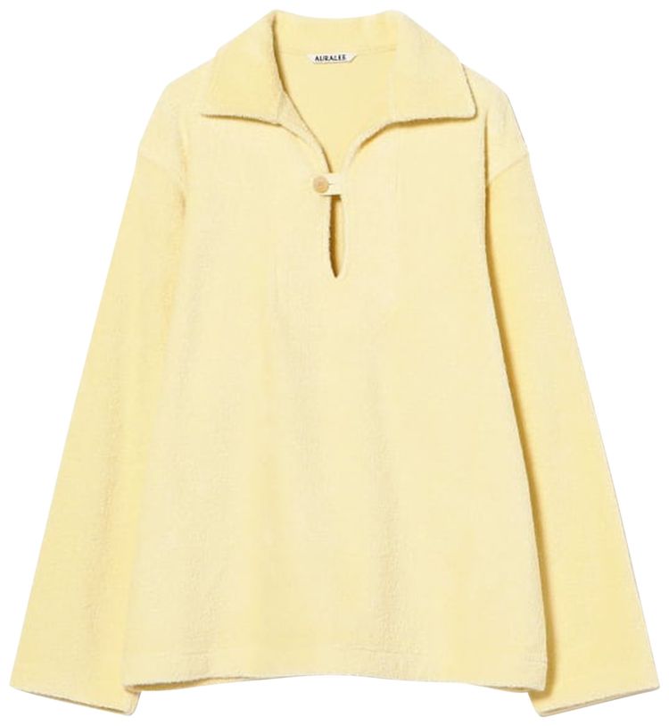Auralee Pile Pullover Shirt Light Yellow