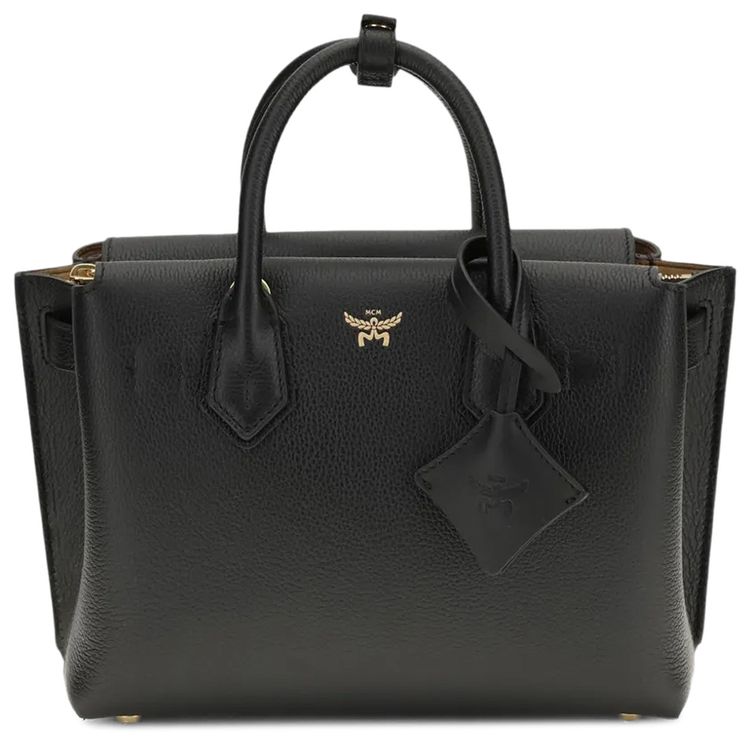 MCM Milla Leather Small Tote Bag Black