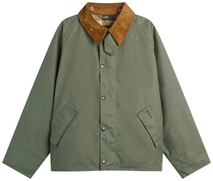 Barbour Transport Wax Jacket Light Moss