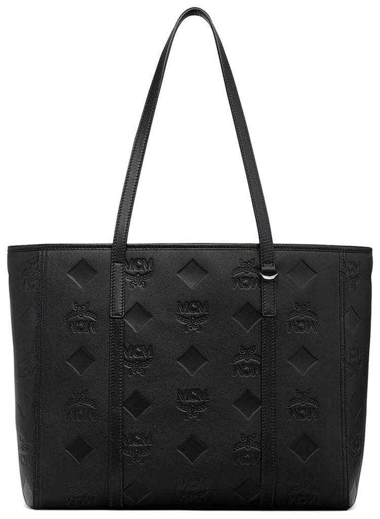 MCM Toni Leather Hybrid Medium Shopper Black