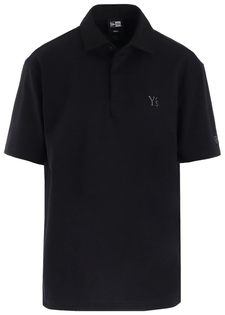 Ys x New Era Logo Rugger Polo T Shirt Black