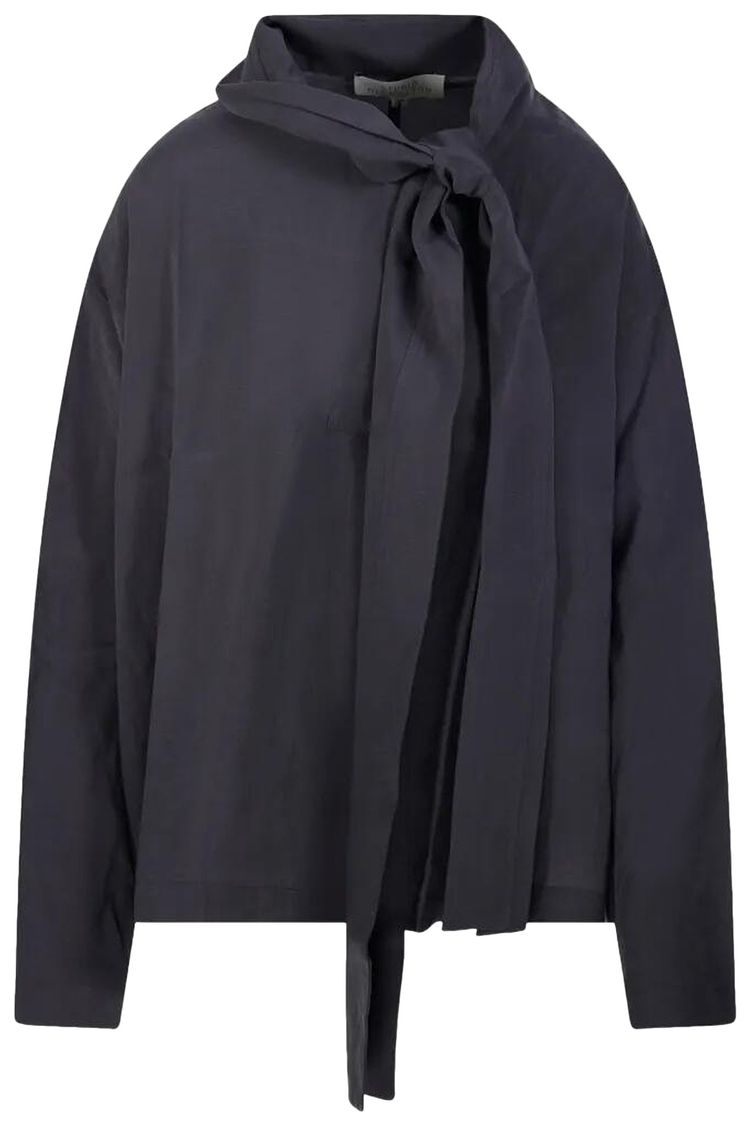 Studio Nicholson Tie Neck Top  Coal