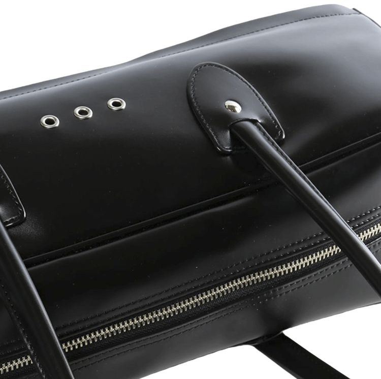 Comme des Garcons Zipped Leather Bag Black