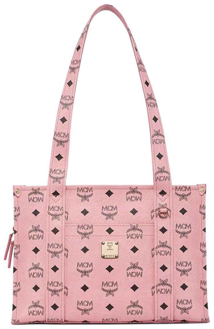 MCM Aren VI Small School Tote Bag Soft Pink