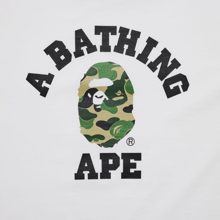 BAPE ABC Camo College Tee White Green