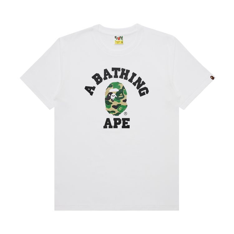 BAPE ABC Camo College Tee White Green