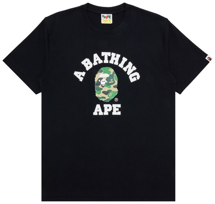 BAPE ABC Camo College Tee Black Green