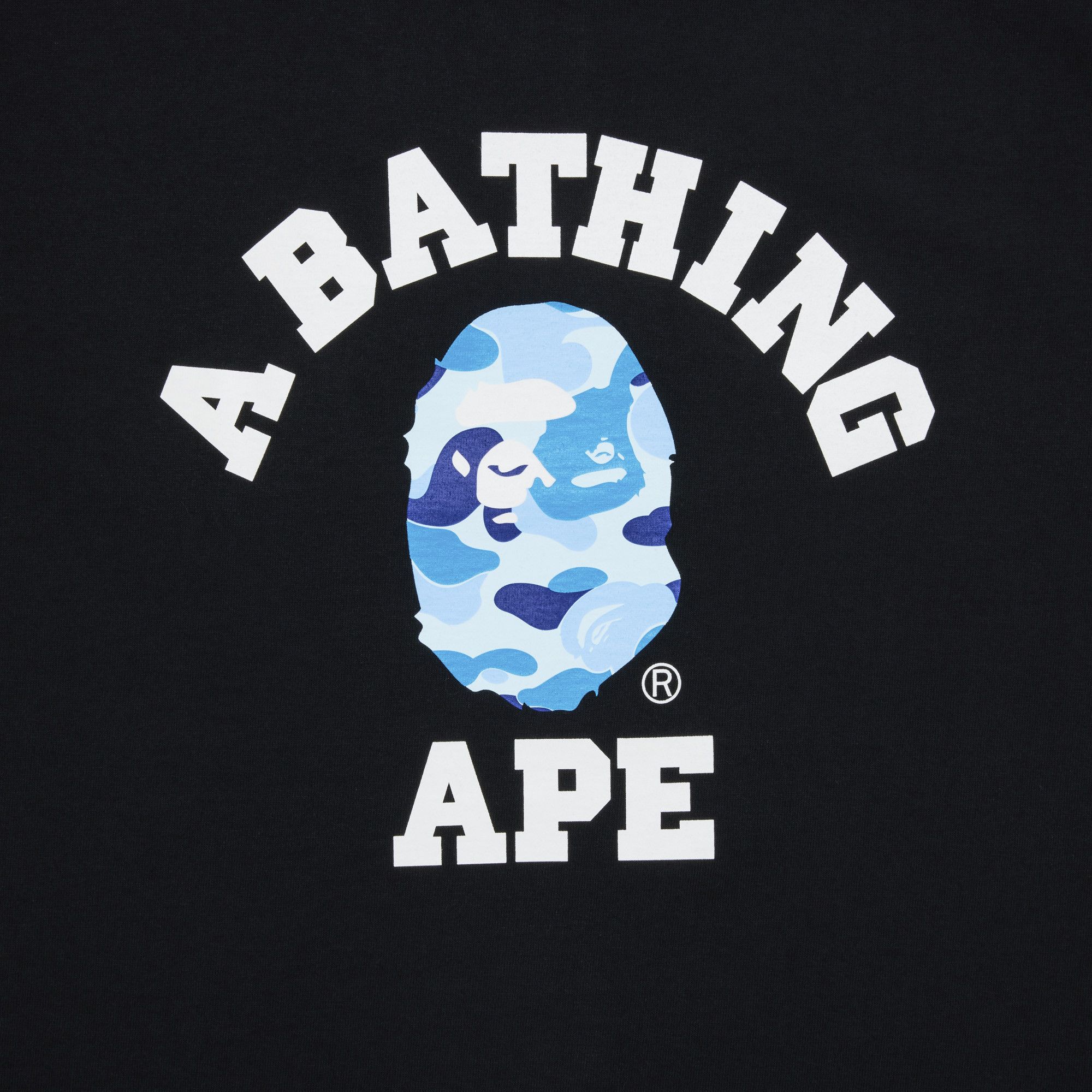 Buy BAPE ABC Camo College Tee 'Black Blue' - 1M30110004 BLACK BLUE