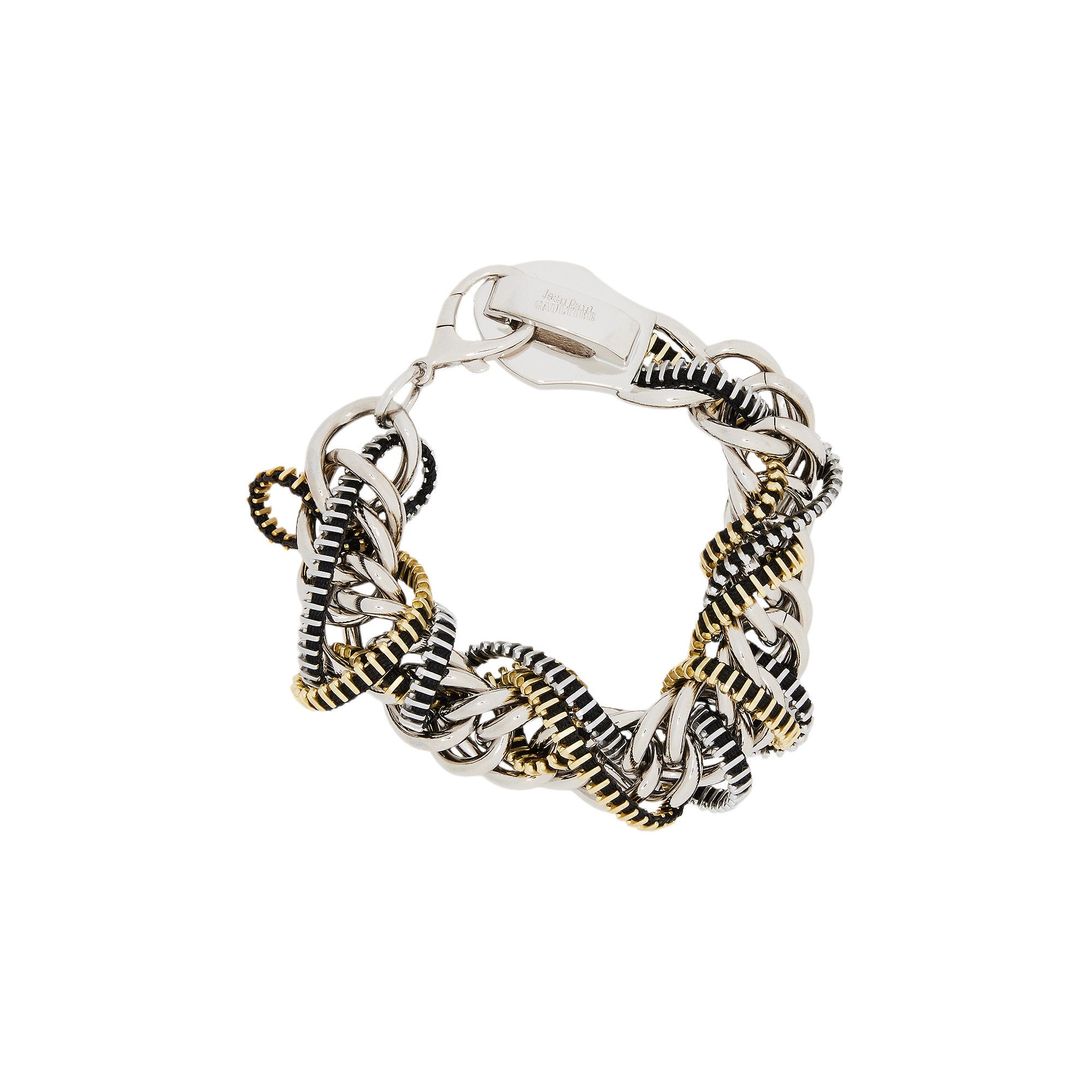 Buy Jean Paul Gaultier Zippers Bracelet 'Silver/Black/Gold' - U