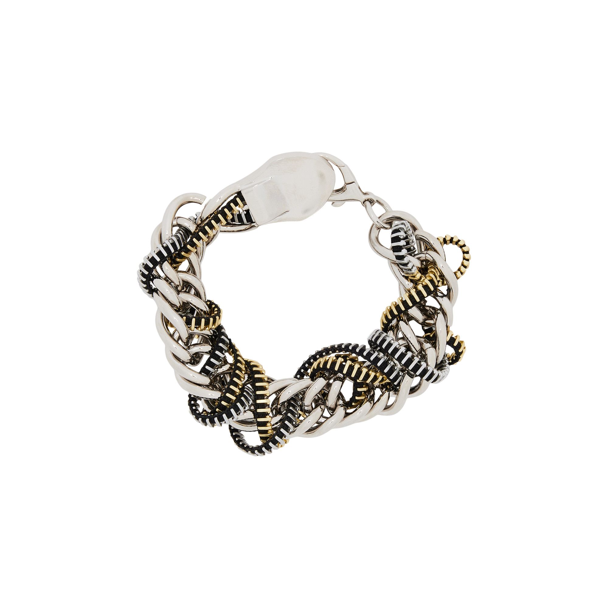 Buy Jean Paul Gaultier Zippers Bracelet 'Silver/Black/Gold' - U