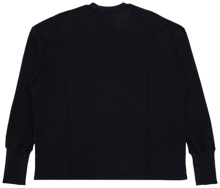 Nicholas Daley Slygo Waffle Crewneck Black