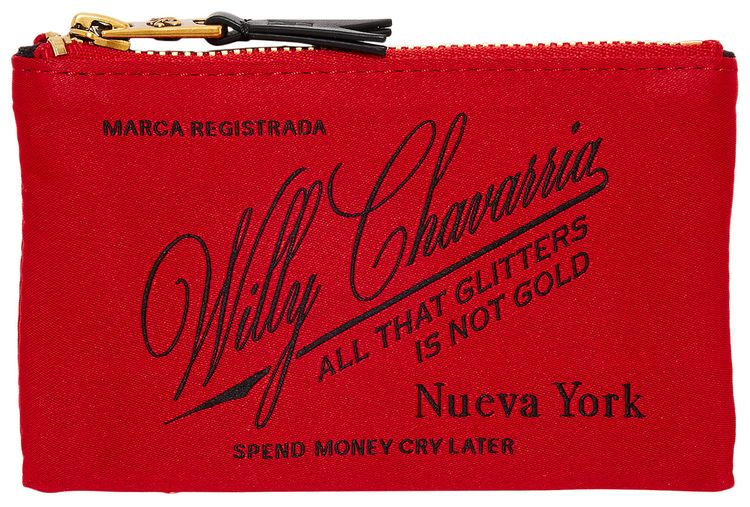 Willy Chavarria Label Wallet Red Hot