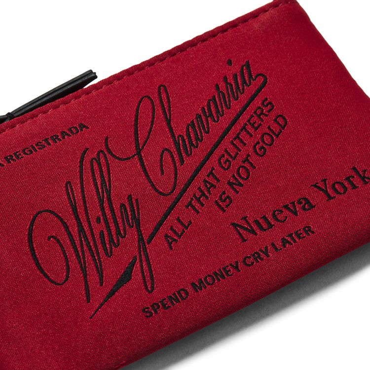 Willy Chavarria Label Wallet Red Hot