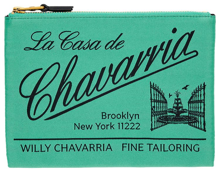 Willy Chavarria Label Pouch Uniform Green