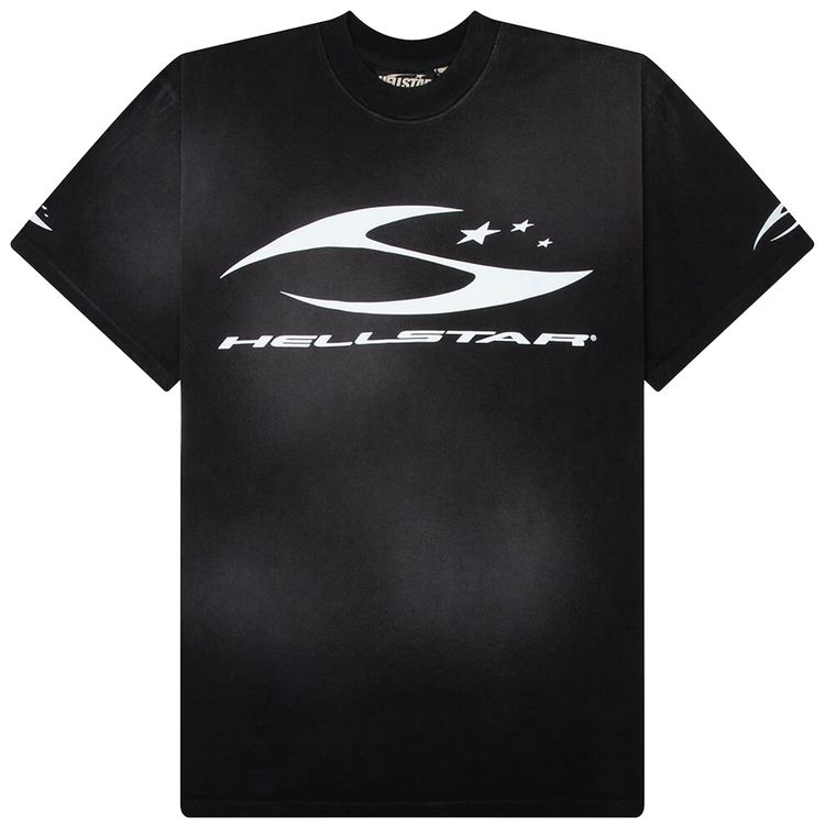 Hellstar H Cursive Logo T Shirt Black