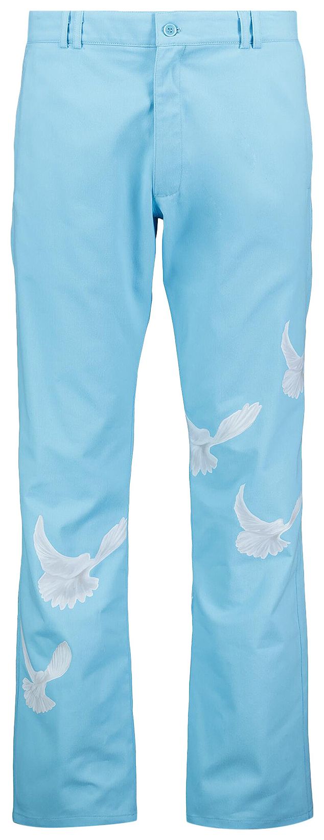3PARADIS Singing Doves Wool Tailored Trousers Sky Blue