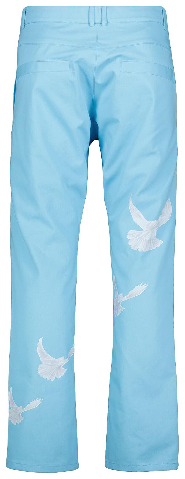 3PARADIS Singing Doves Wool Tailored Trousers Sky Blue