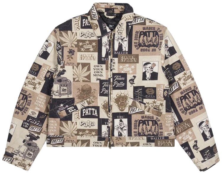 Patta Collage Insulated Canvas Jacket Multicolor