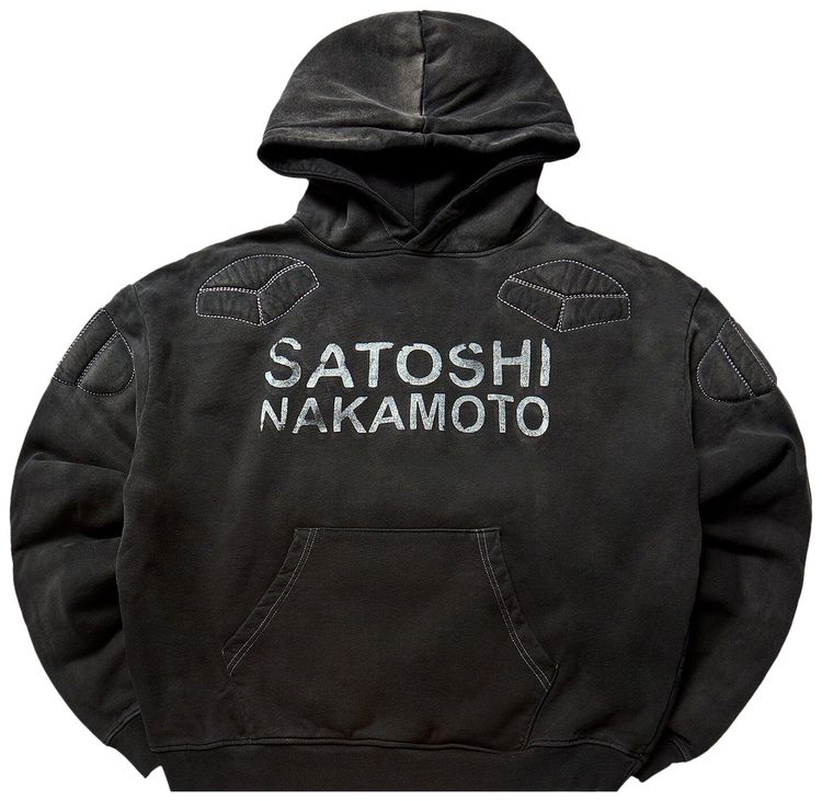 Satoshi Nakamoto Moto Hoodie Washed Black