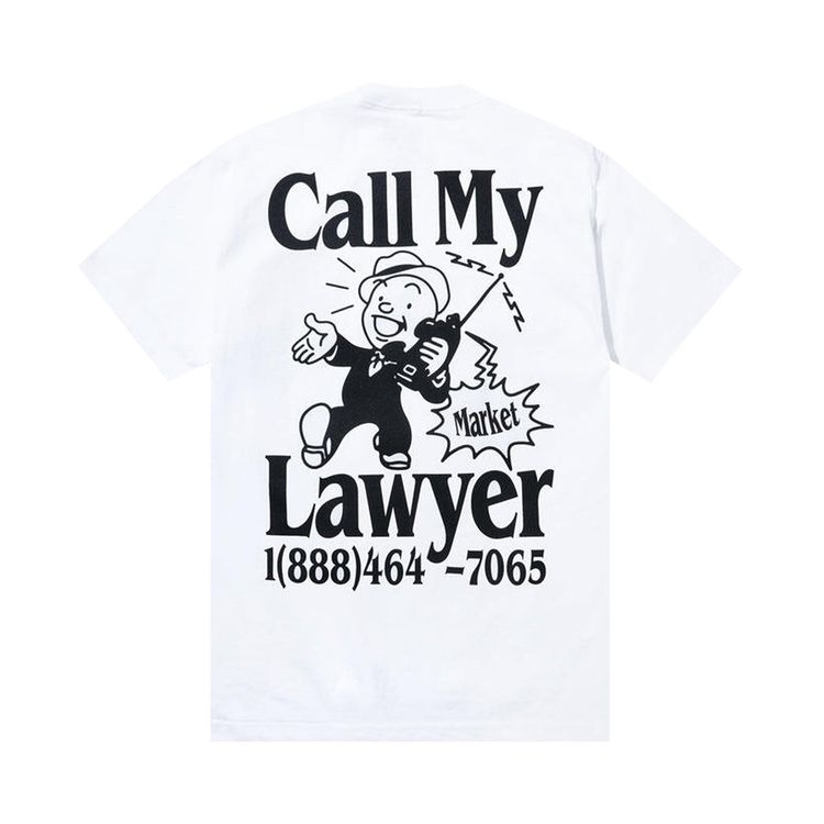 Market Walking And Talking Lawyer T Shirt White