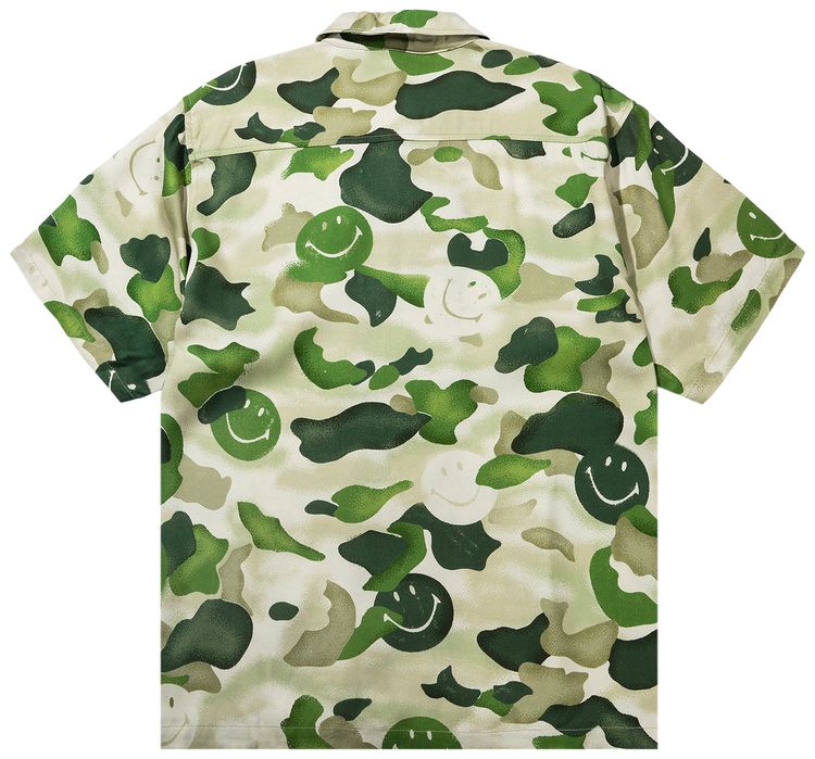 Market Smiley Camouflage Short Sleeve Woven Multicolor