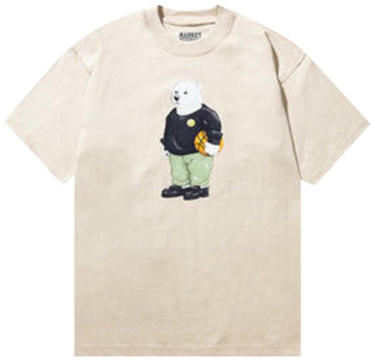 Market Smiley Polar Bear T Shirt Wood Ash