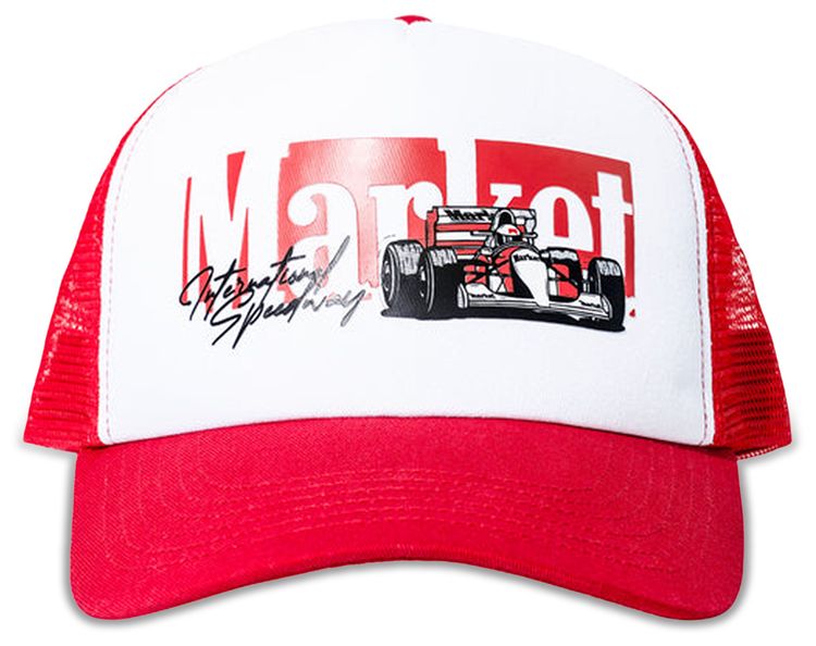 Market Formula One Trucker Hat RedWhite