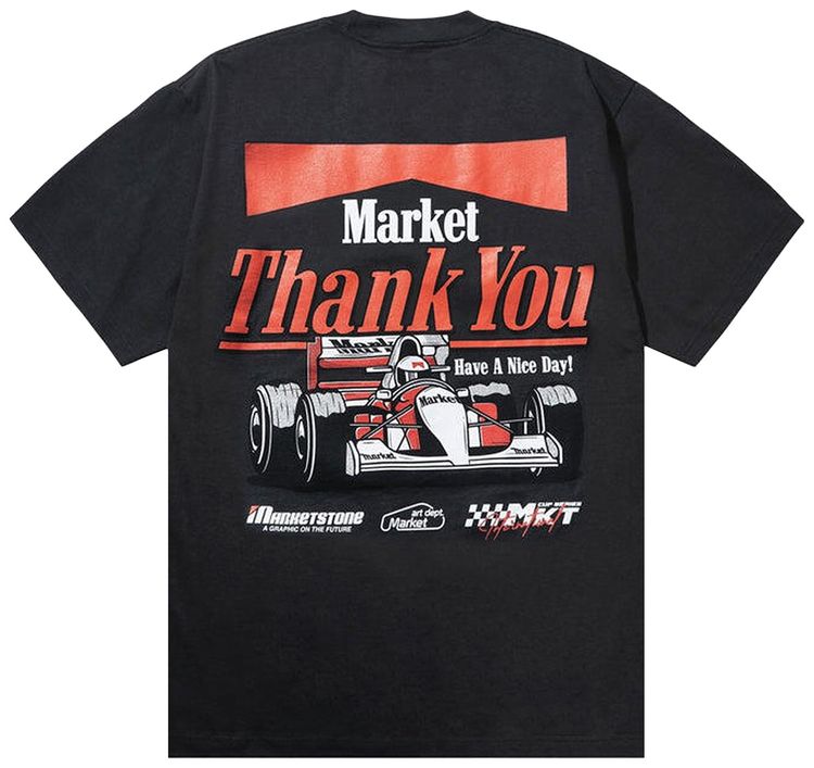 Market Have A Nice Race T Shirt Washed Black