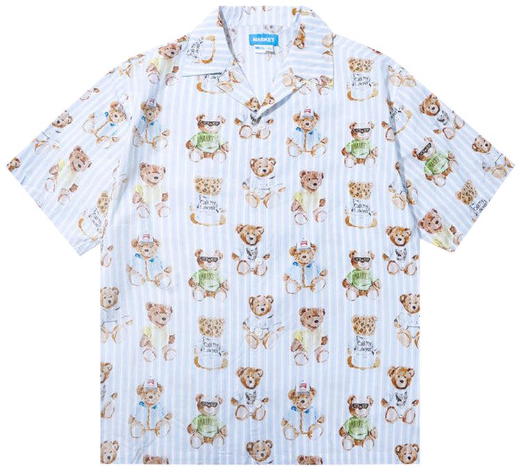 Market Teddy Striped Short Sleeve Woven Multicolor
