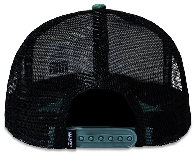 Market Chill In The Net Trucker Hat GreenNaturalBlack