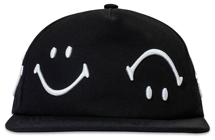 Market Smiley Face 6 Panel Hat Jet Black