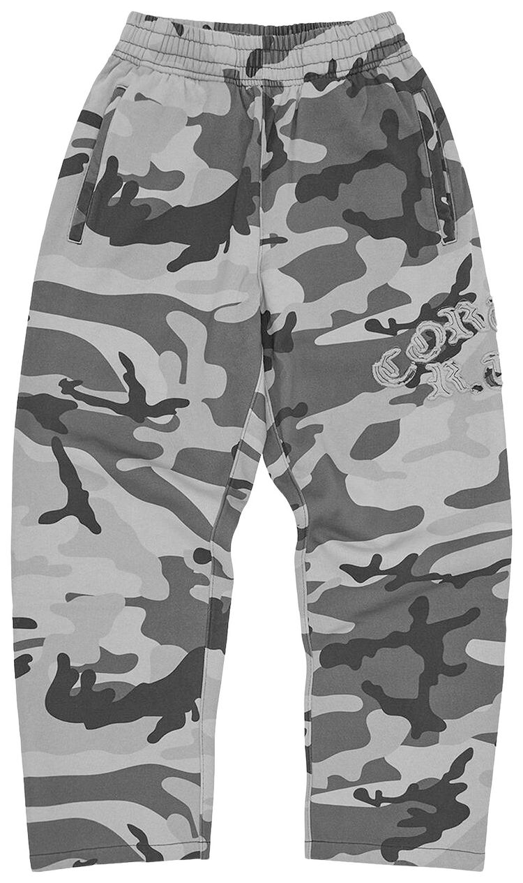 Corteiz Diplomatic Open Hem Sweatpant Washed Camo