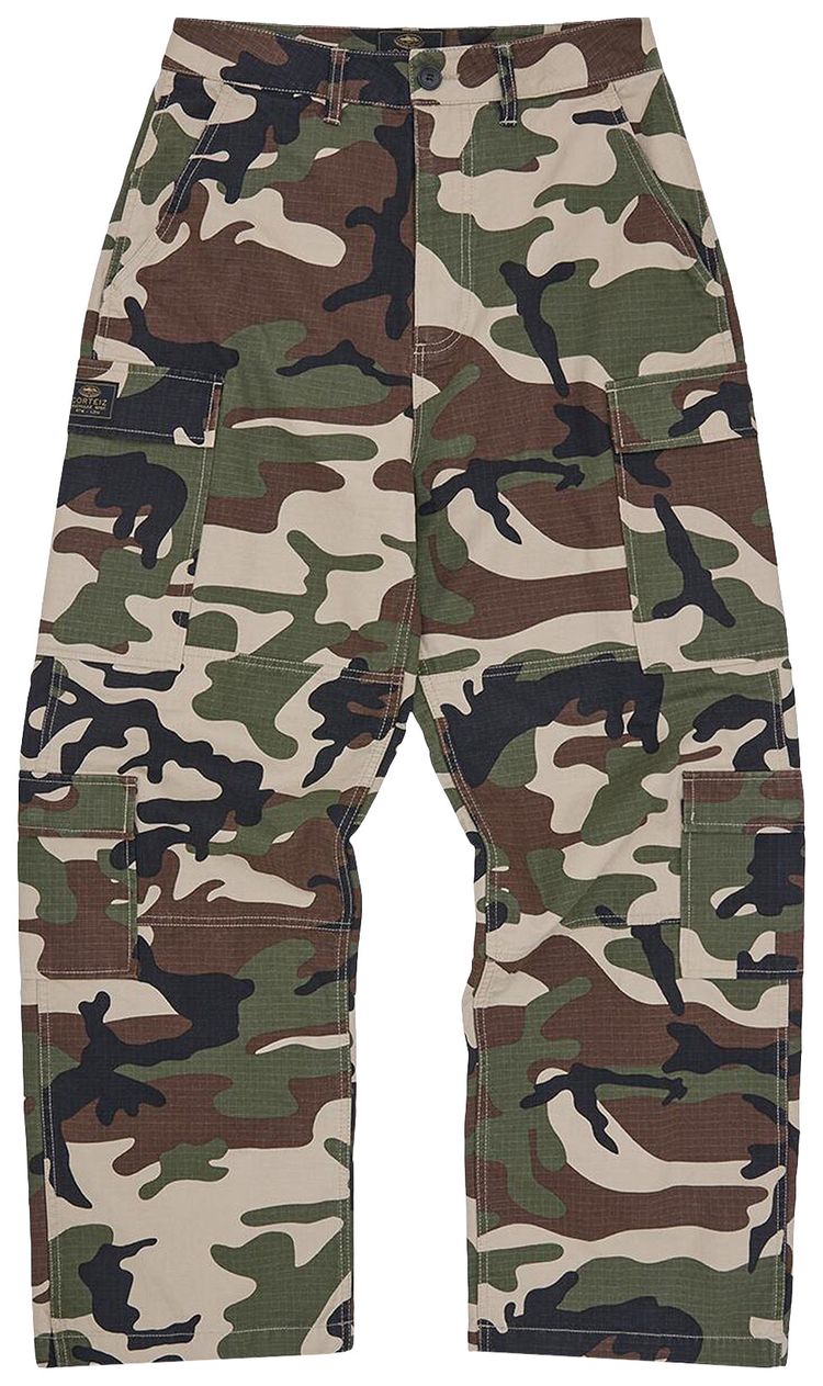 Corteiz Guerillaz Cargo Pant Woodland Camo