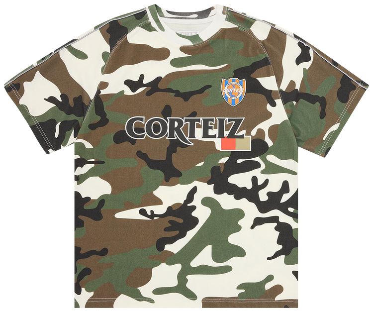 Corteiz Giapponese Cotton Jersey Woodland Camo