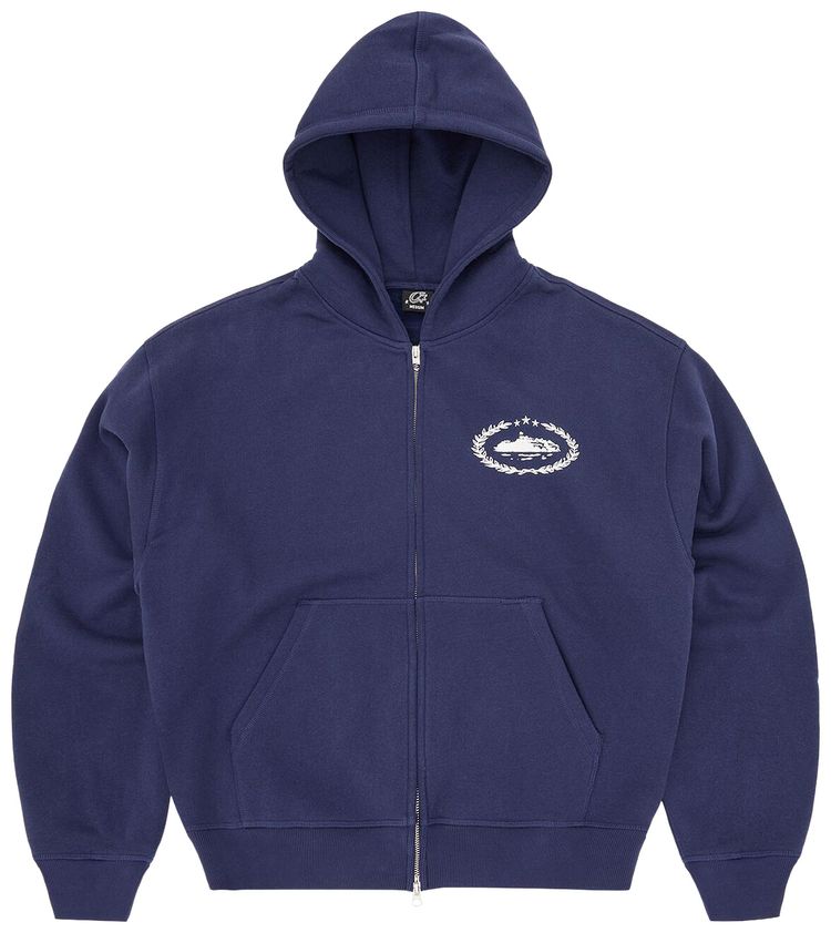 Corteiz Superior Royale Zip Hoodie Navy