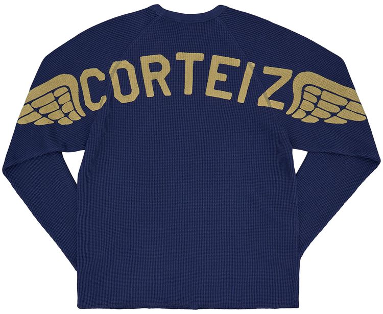Corteiz Wings Waffle Thermal Navy