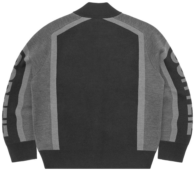 Corteiz Precision Knit Zip Up Black