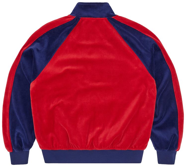 Corteiz Pista Velour Track Jacket NavyRed