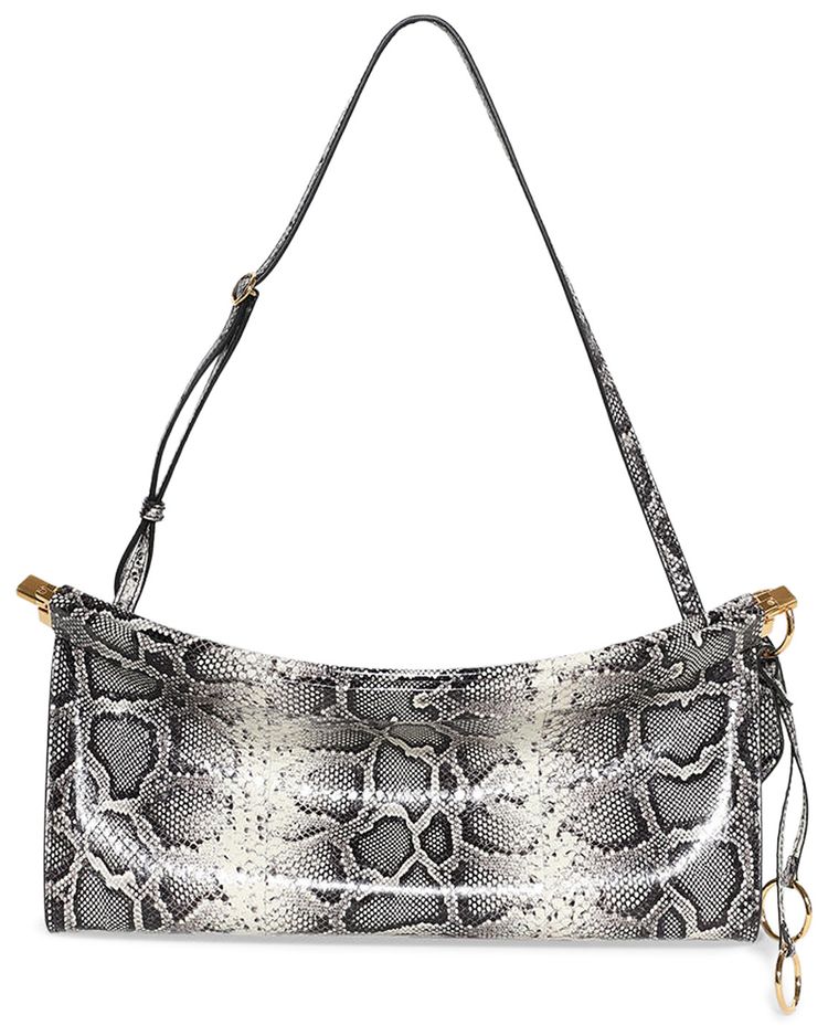 Alaia Le Click East West Medium Bag In Ayers Leather BlackWhite
