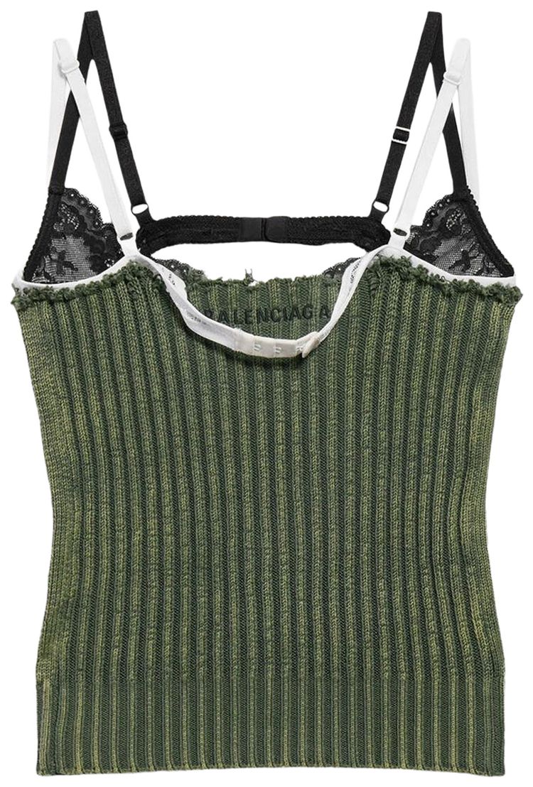 Balenciaga Patched Tank Top Green
