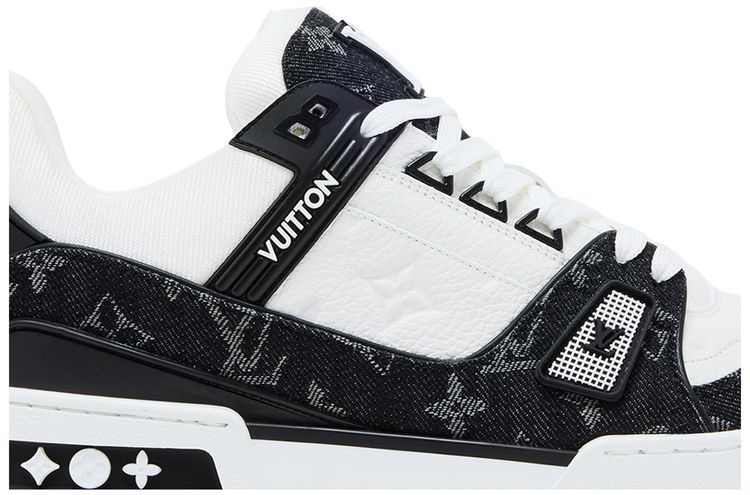 Louis Vuitton Trainer White Black Denim
