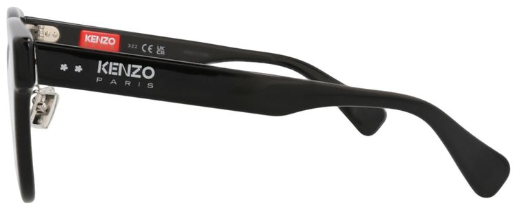 Kenzo Square Frame Acetate Optical Frames BlackTransparent